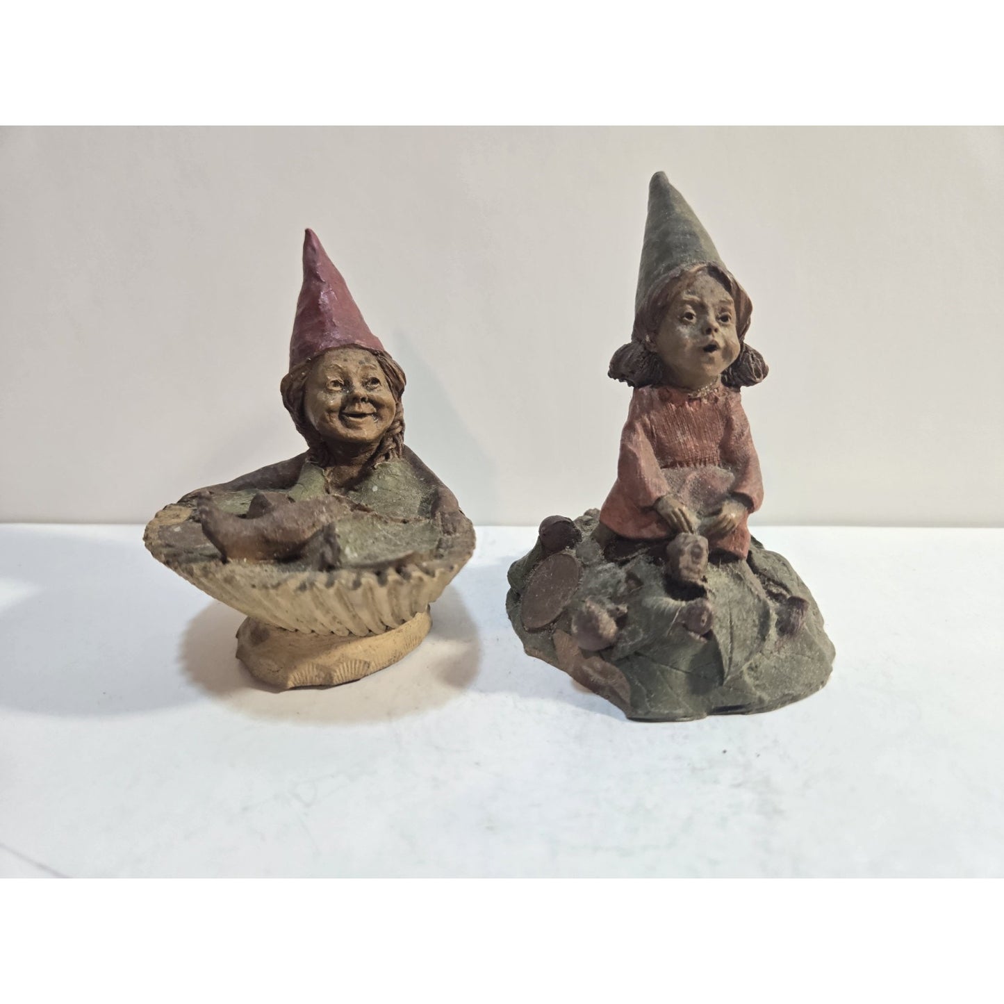 Lot 2 Vintage Tom Clark Gnome Figurines