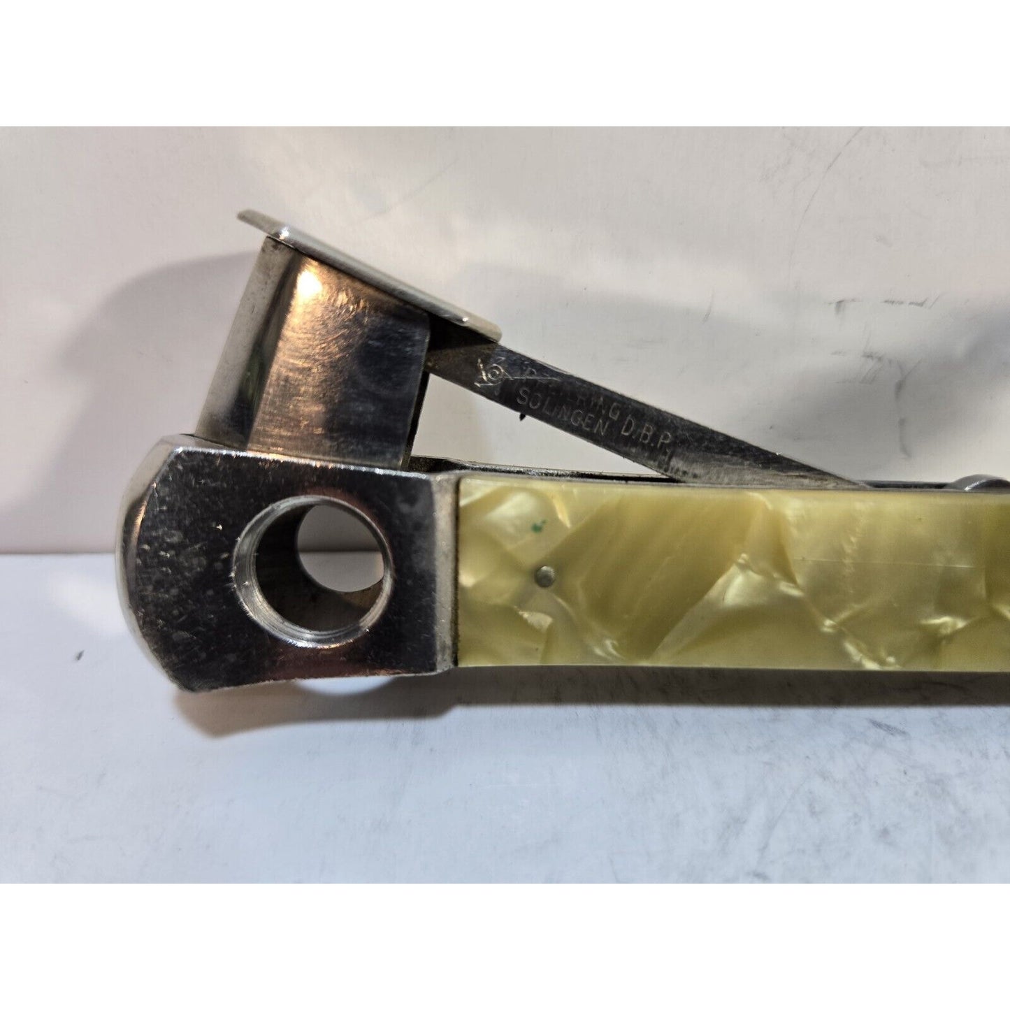 Vintage Working German Donatus Solingen Silver Tone Cigar Cutter 6800/6