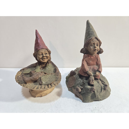 Lot 2 Vintage Tom Clark Gnome Figurines