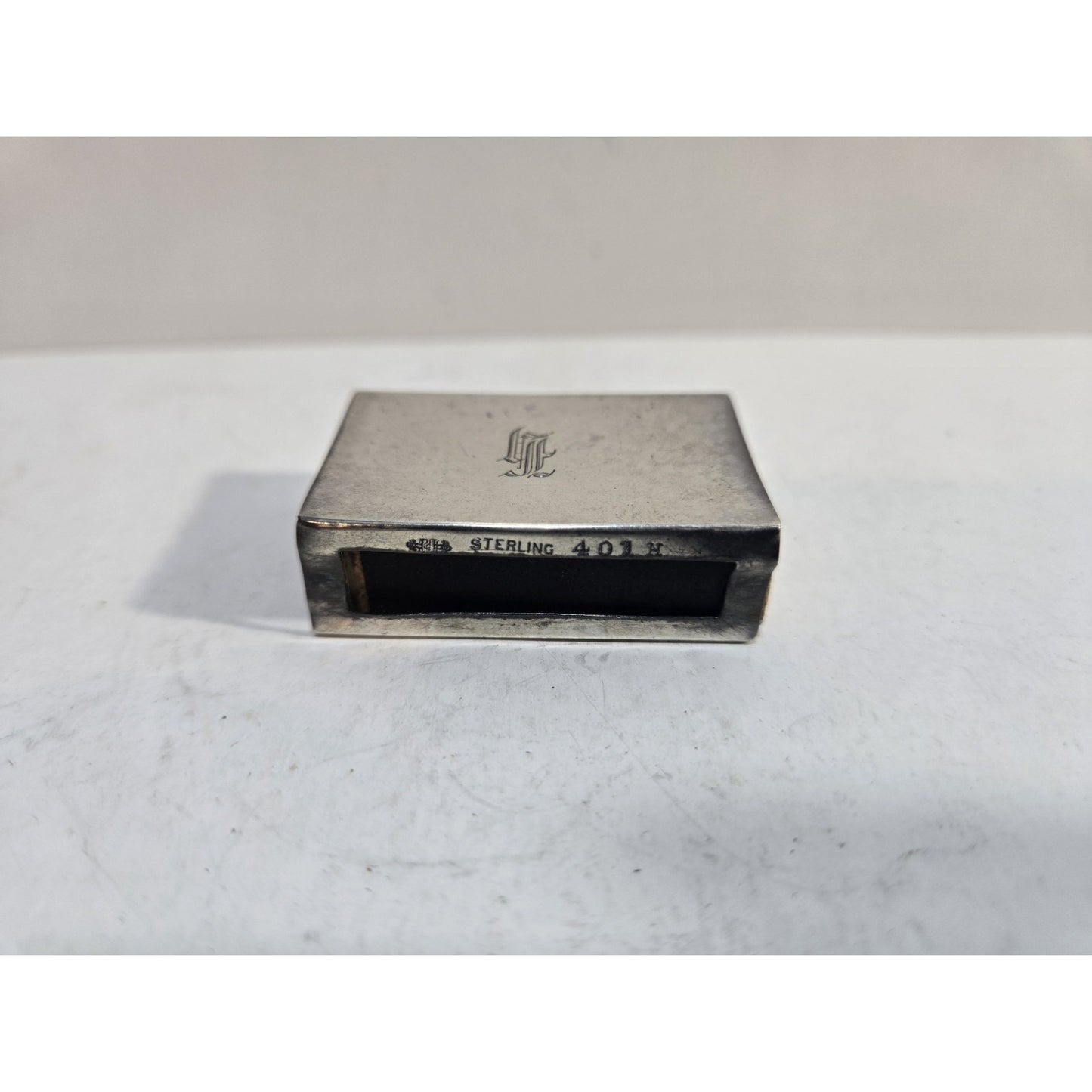 Lot 2 WEBSTER STERLING SILVER MATCHBOX MATCH BOX SAFE HOLDER CASE 7840/3