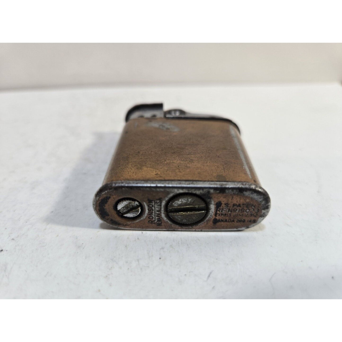Work WWII VINTAGE BLACK RONSON WHIRLWIND MILITARY LIGHTER, WARTIME 6079 7305/26