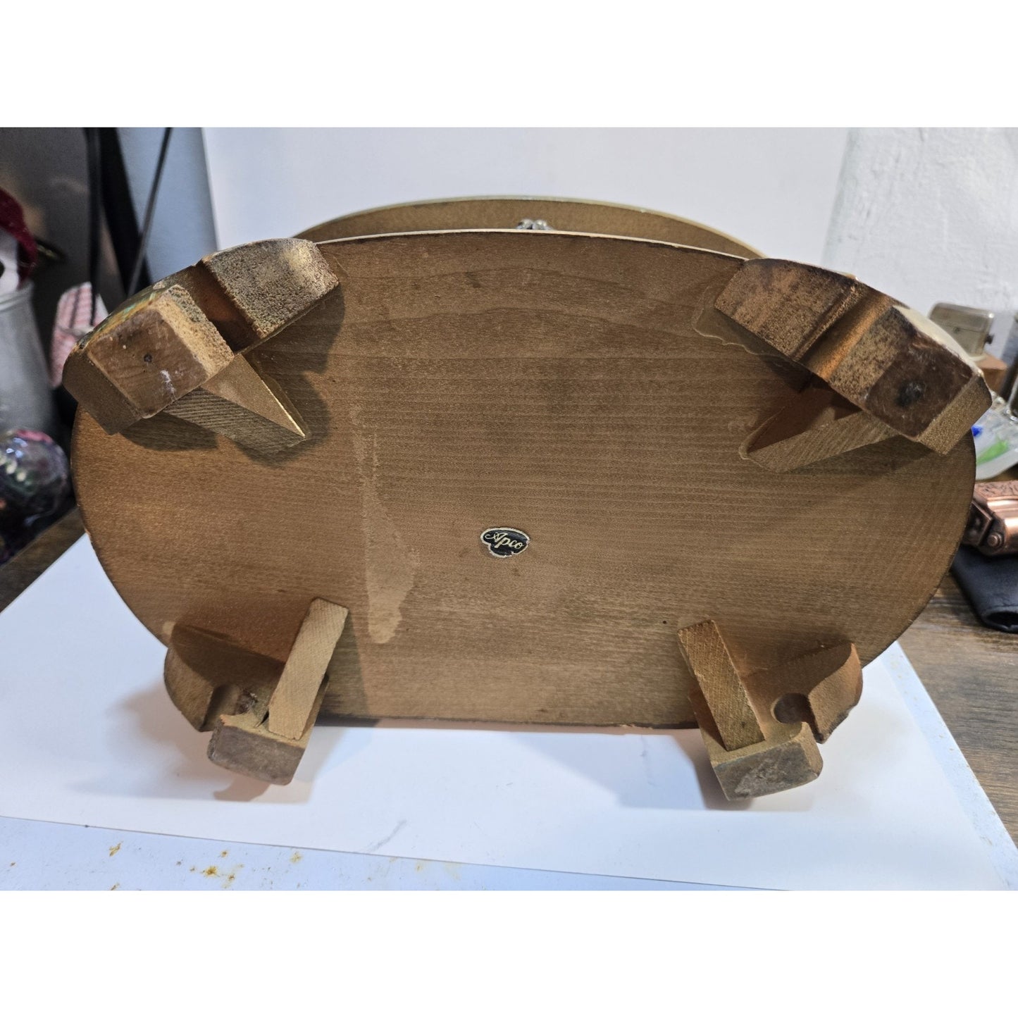 Apco LARGE VINTAGE FLORENTINE JEWELRY BOX, Music Box GOLD RARE GILT WOOD CASE