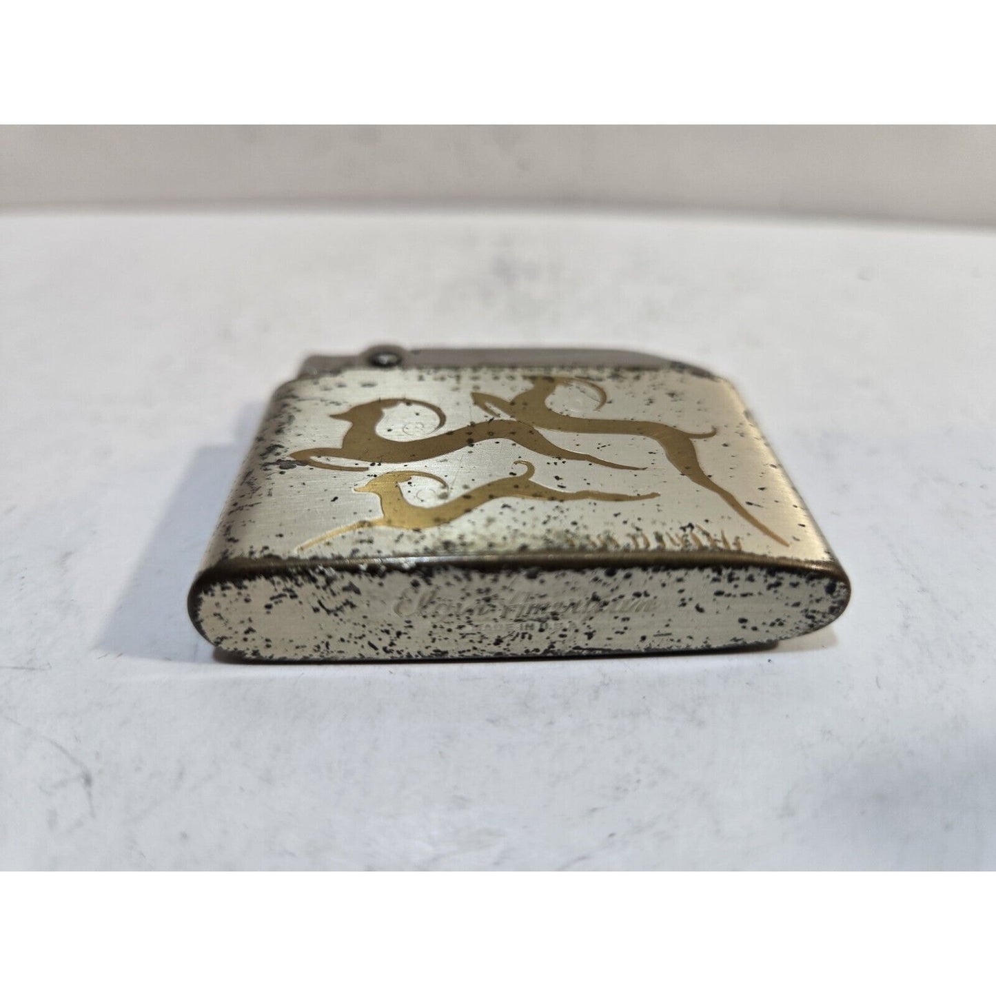 Vintage Working Silver Tone Lighter Elgin American / Ronson 7706/32