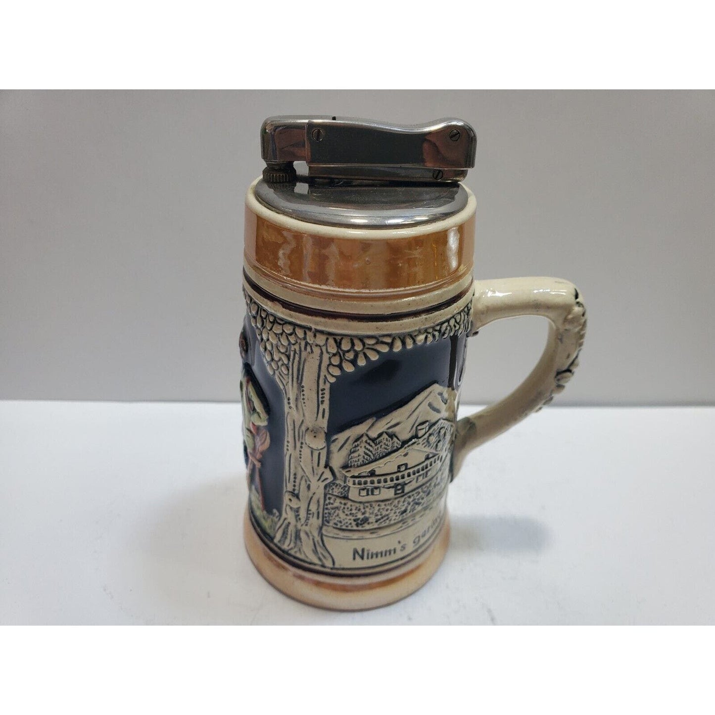 Working Vintage German Beer Stein Table Lighter 6588/40