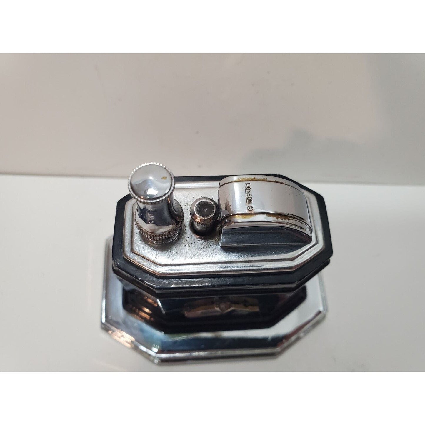 Working Ronson POW - MIA & Flag Enamel Logo Touch Tip Octette Lighter 6251/13