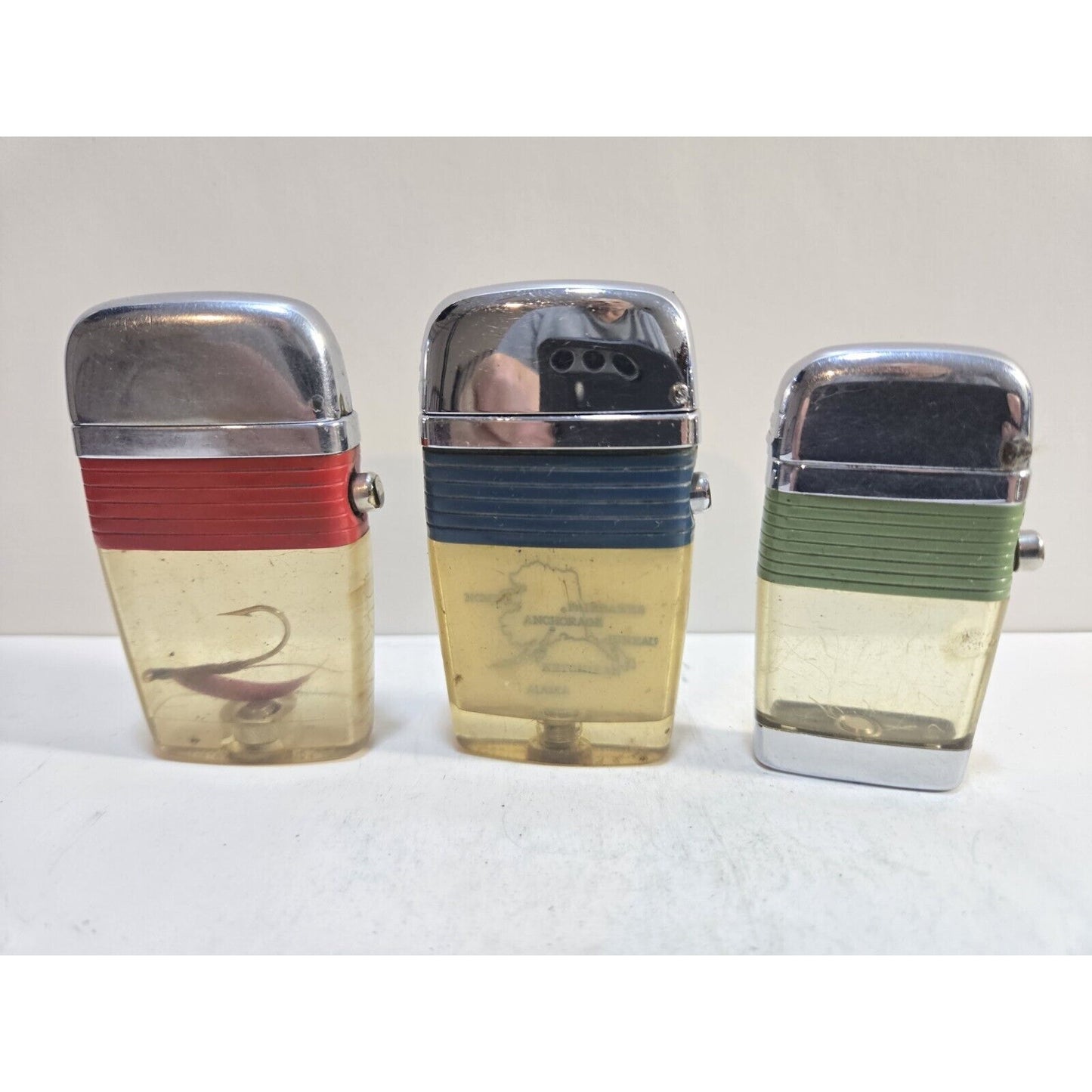 Lot of 3 Scripto VU Vintage Lighters 6991/35