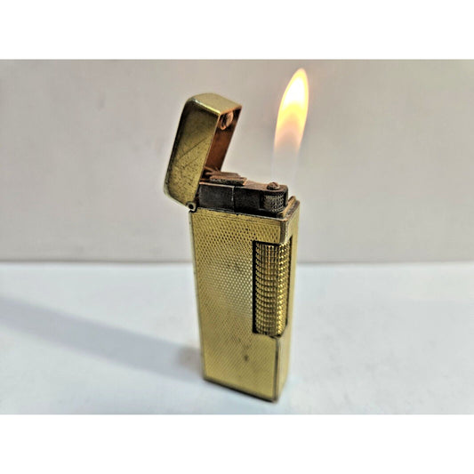 Working Vintage DUNHILL Rollagas Lighter Gold Tone SWISS MADE, 6871/37