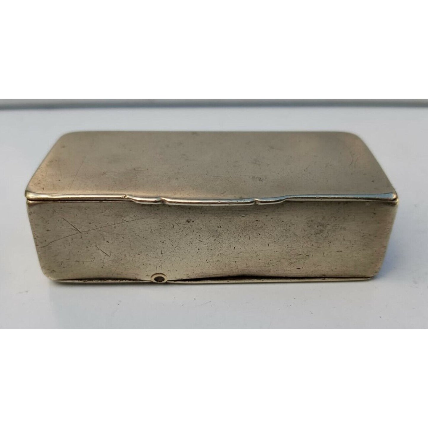 Vintage Silver 3 Compartments Snuff, Tabaco Stamp Safe, CASE, Vesta / Holder