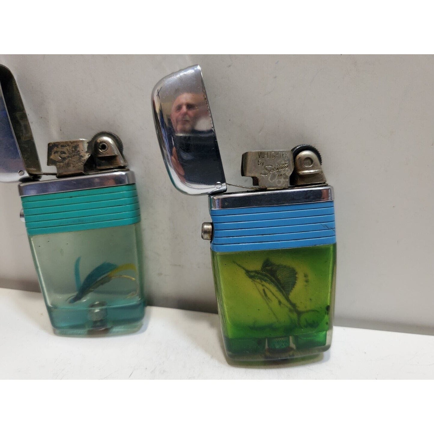 Lot of 2 Scripto VU Vintage Lighters 6416/29