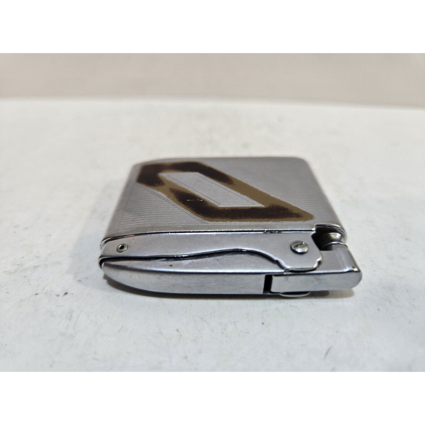 Vintage Working Ronson ADONIS Enamel, Silver Tone Lighter 7436/26