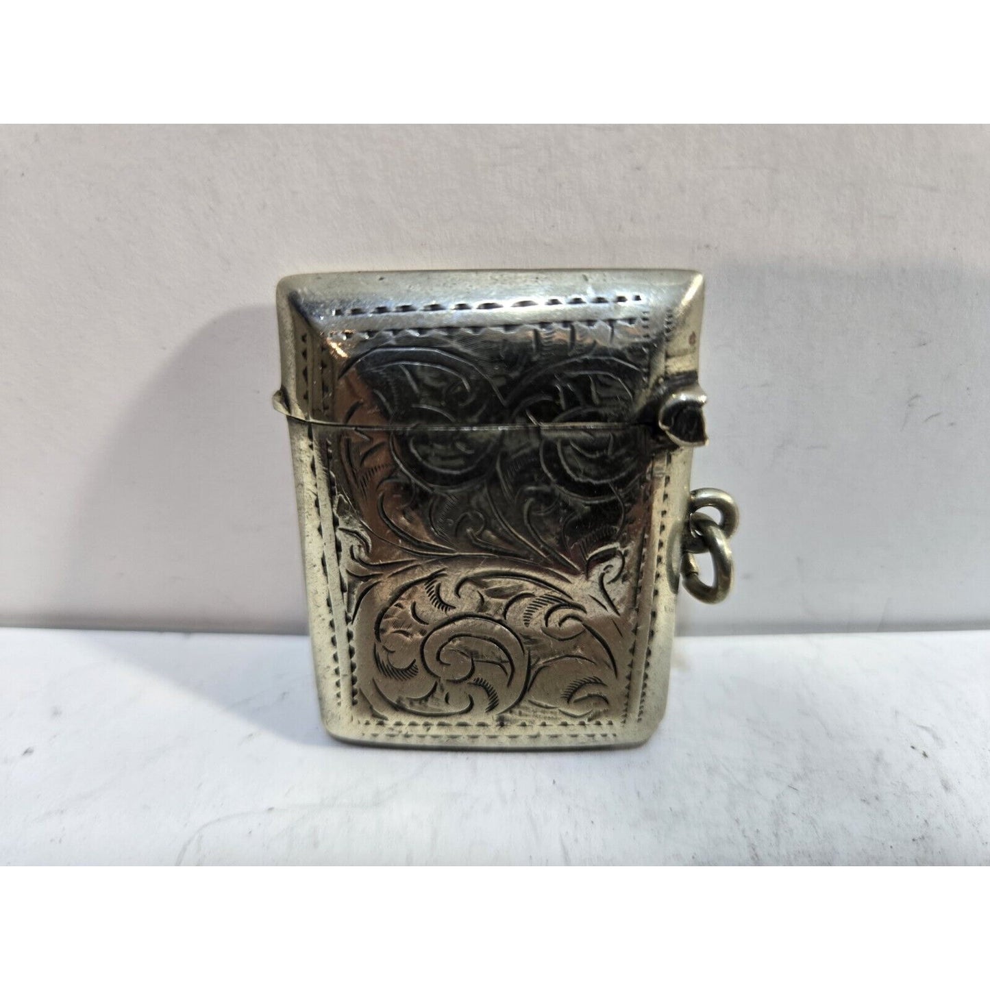 Vintage Ornate Silver Match Safe / CASE / Vesta / Holder 7288/31