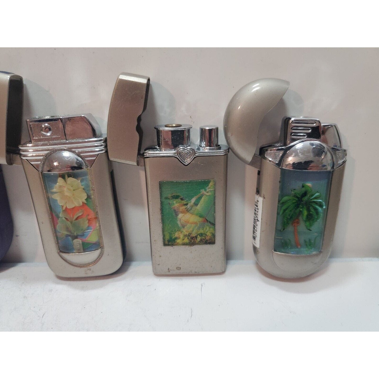 Working Lot Of 5 Unique Vintage Butane Lighters 6285/35