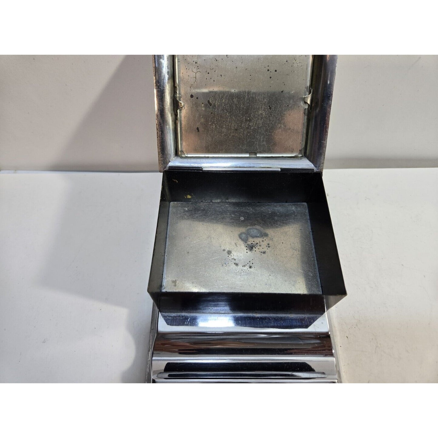 Vintage Art Deco Enamel & Silver Tone Cigarette Dispenser Box, Case 7265/40