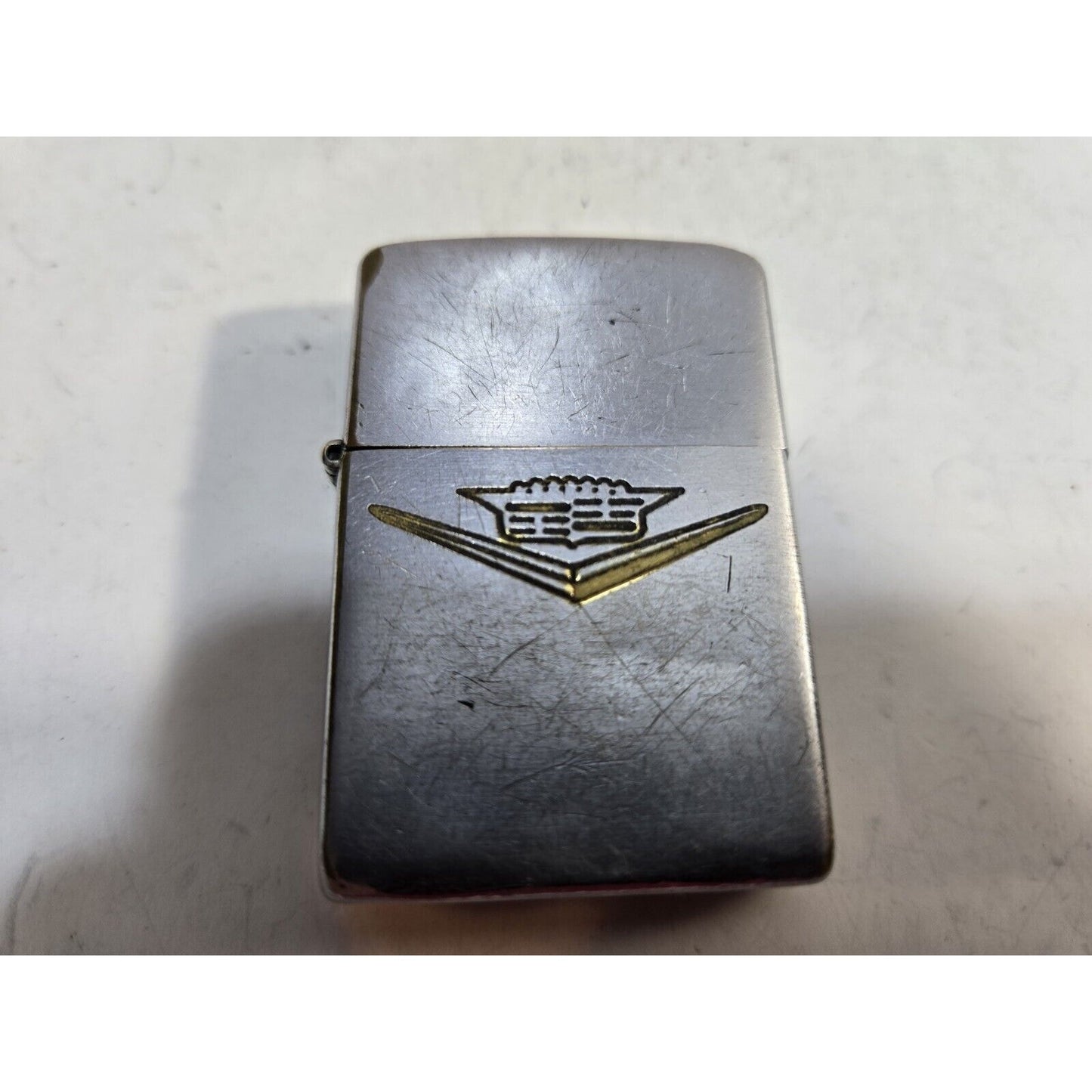 Vintage Working ZIPPO Cadillac Logo Lighter Pat 2517191 7292/33
