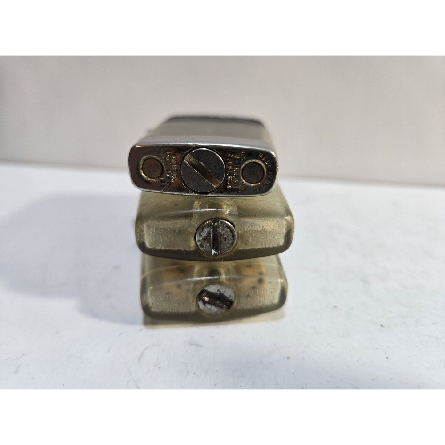 Lot of 3 Scripto VU Vintage Lighters 6989/35