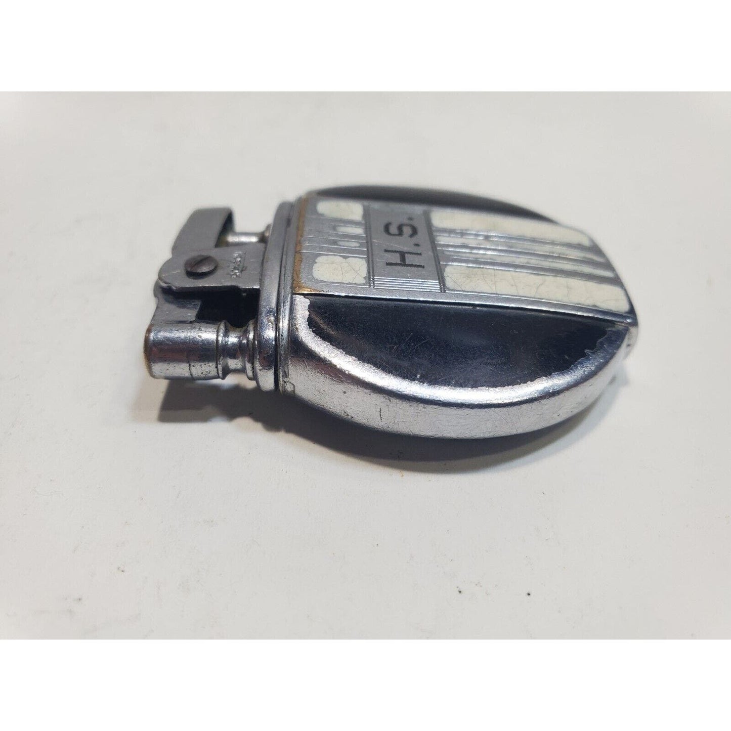 Working Vintage REGENT Ronson Round Enamel Lighter / Rondette Model 6441/26