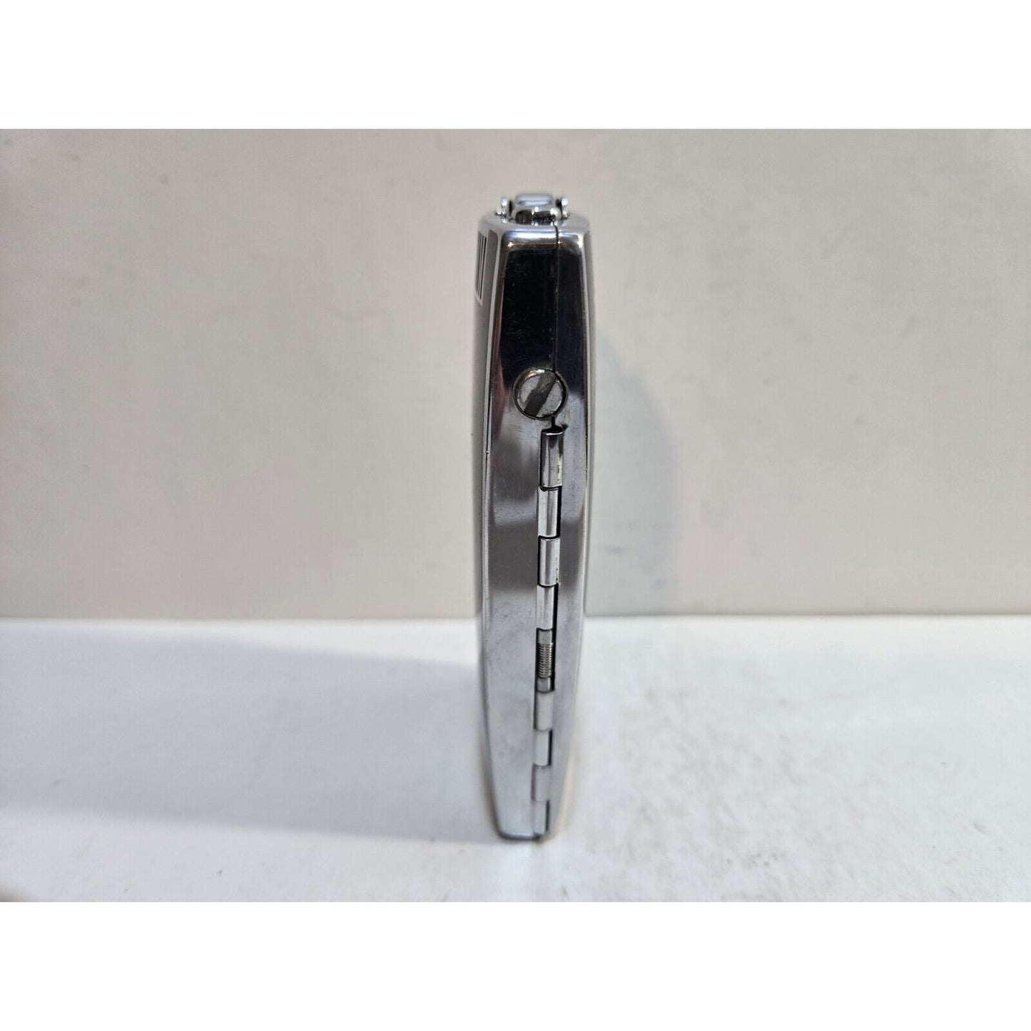 Vintage Working Ronson Pal Cigarette Case LIGHTER Black Violet Flower 7651/14