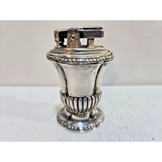 Vintage Working Ronson Mayfair Silverplate Table Lighter 1950s 7395/13
