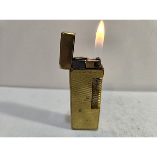 Working Vintage DUNHILL Rollagas Lighter Gold Tone SWISS MADE, 7317/37