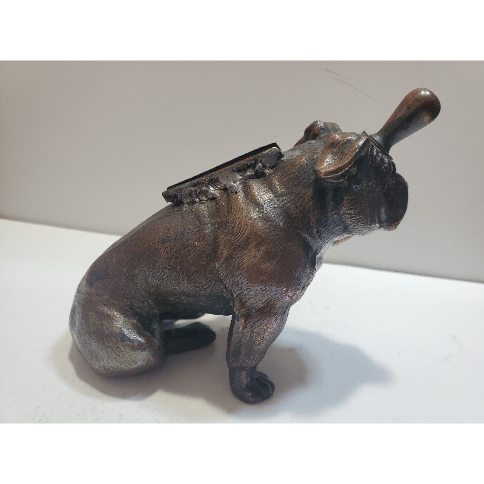 Vintage Bulldog Lighter Ronson Art Metal Works 1930s Original