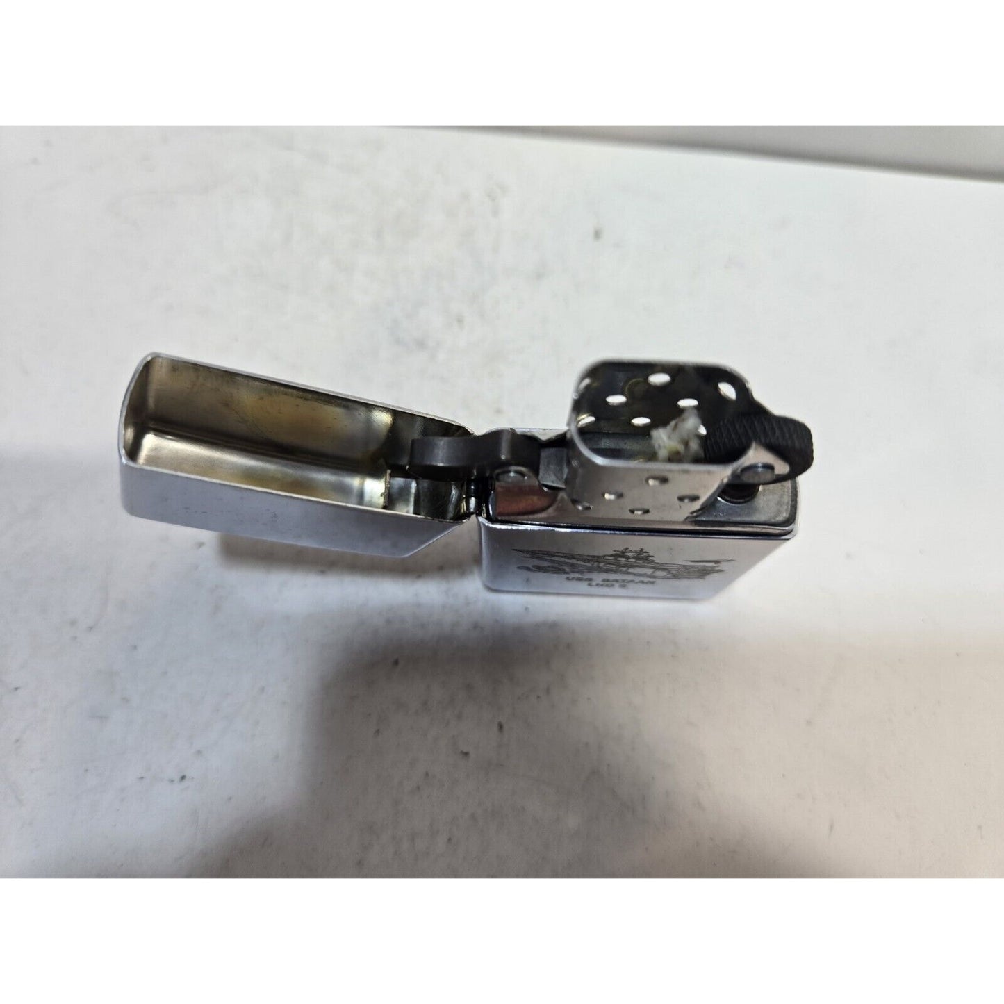 Vintage Working Zippo Lighter USS Bataan, LHD-5, Double Sided 7269/33