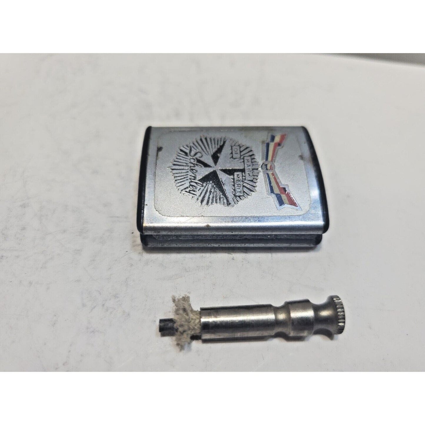 SCHENLEY MAYFLOWER PENNSYLVANIA STRAIGHT WHISKEY MATCH LITE LIGHTER STRIKER