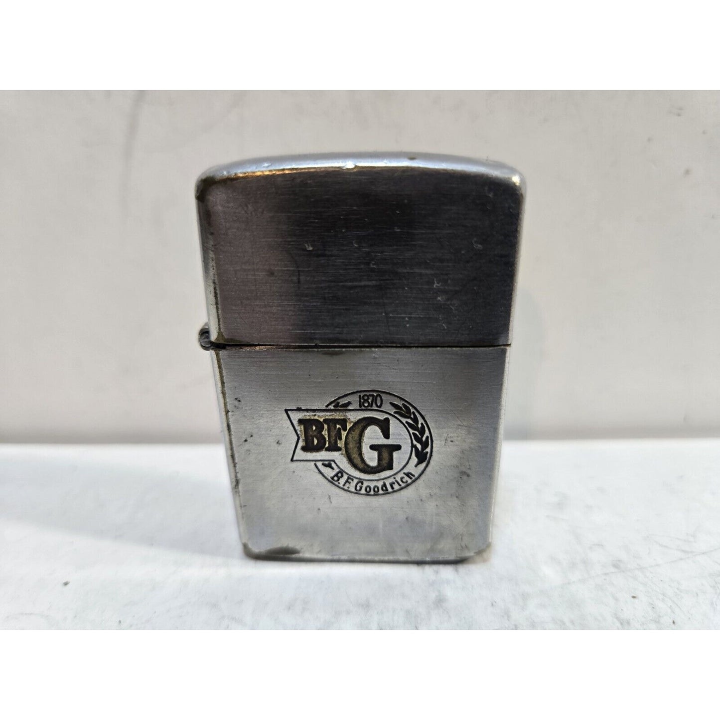 Vintage Working B F GOODRICH Zippo Lighter Pat # 2032695 3 Barrel Hinge 7708/33