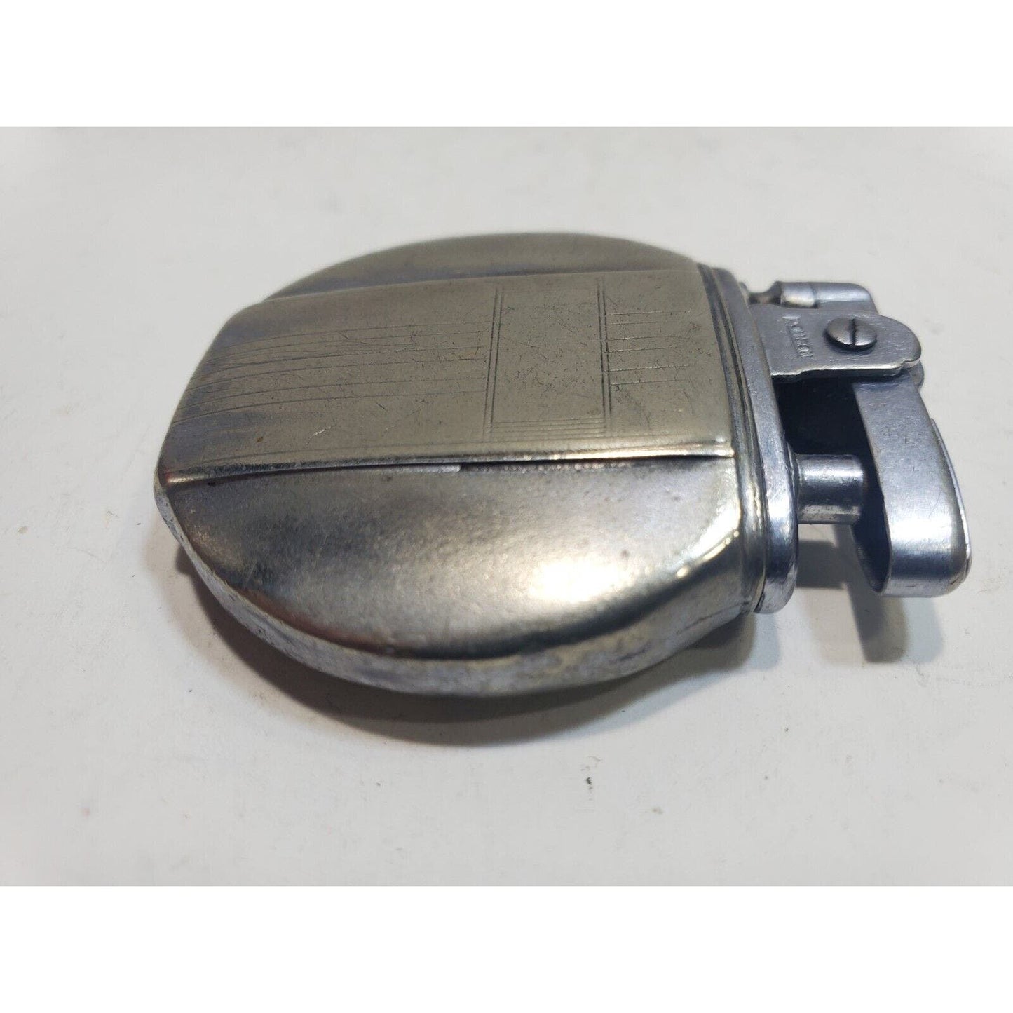 Working Vintage REGENT Ronson Round Silver Lighter / Rondette Model 6442/26