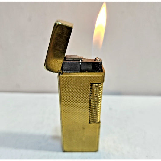 Working Vintage DUNHILL Rollagas Dragon Lighter Gold Tone SWISS MADE, 7074/37