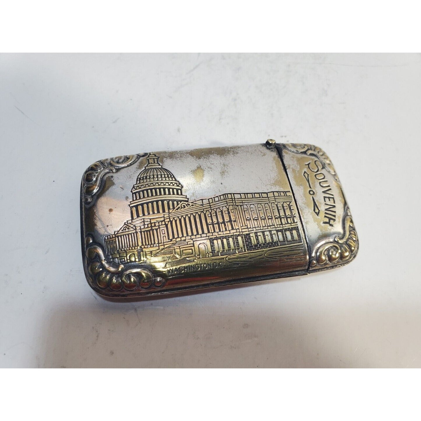 Vintage Washington DC US Capitol White House Match Case Safe Souvenir 6796/31