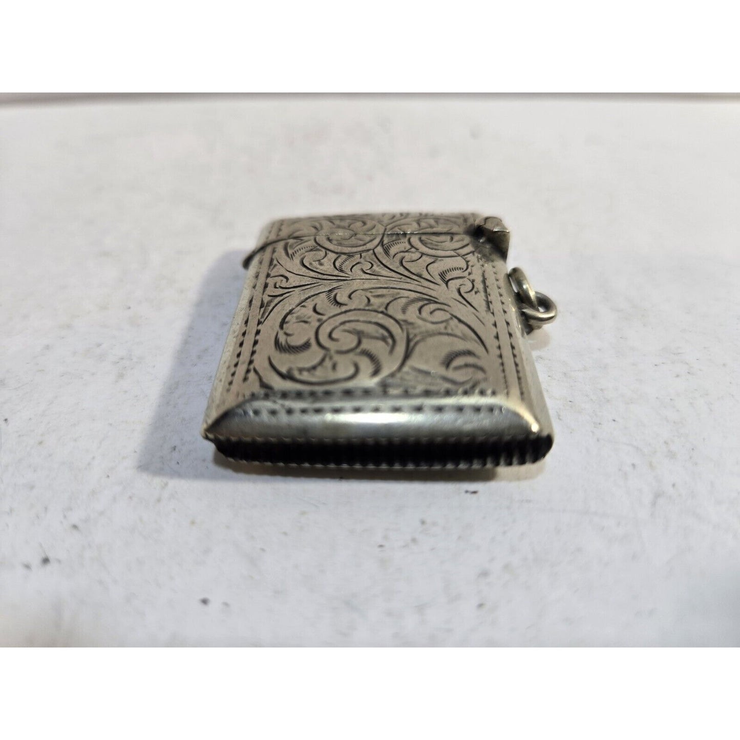 Vintage Ornate Silver Match Safe / CASE / Vesta / Holder 7288/31