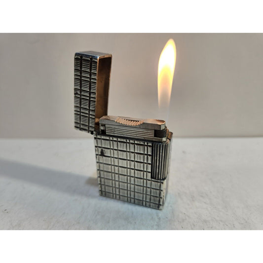 Working ST Dupont Lighter Line 1 Small- Paris, France- Silver Plated 7255/37
