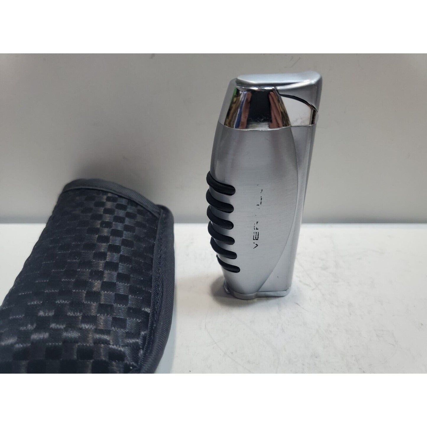 Vertigo Working Butane Silver Lighter, Torch Flame, Cigar punch 6613/34