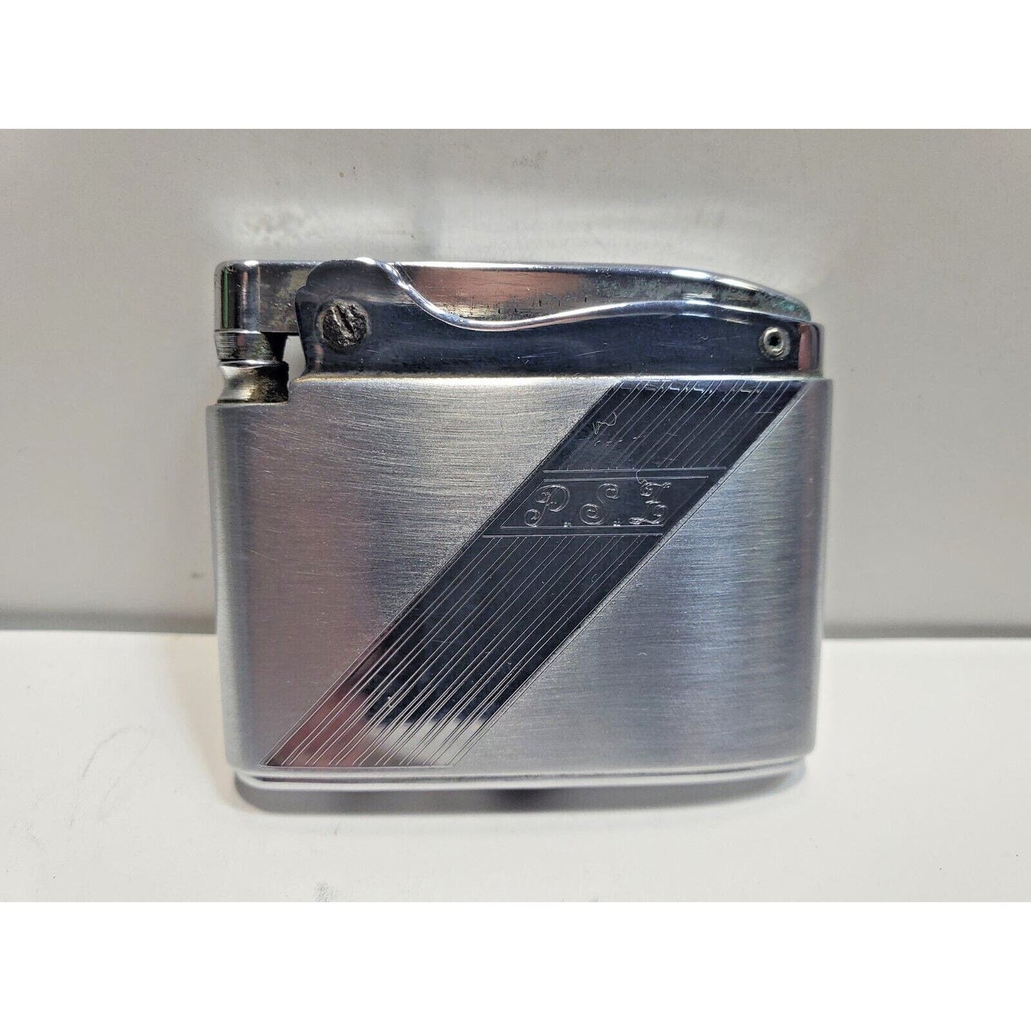 Vintage Working Ronson ADONIS Silver Tone Lighter 6672/26