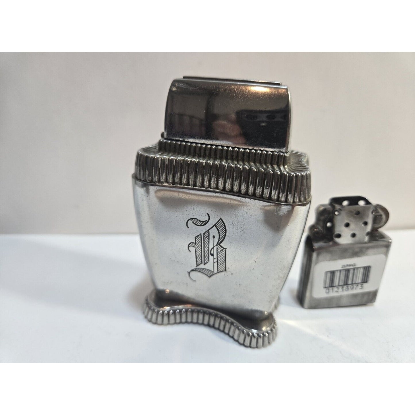 Working VINTAGE ZIPPO LADY BRADFORD Table Lighter Zippo Rebuild 6884/13