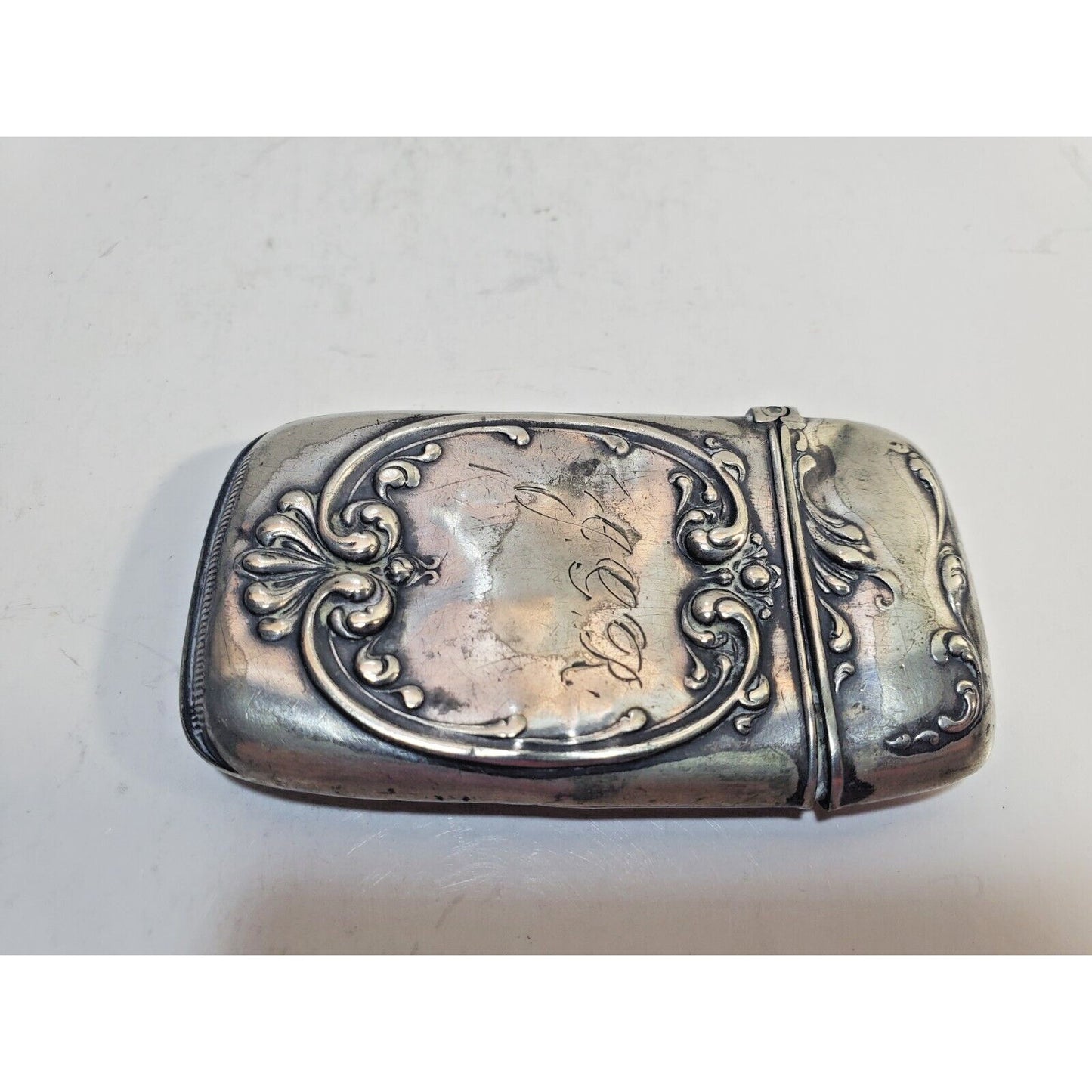 Vintage Ornate Silver Match Safe / CASE / Vesta / Holder 6786/31