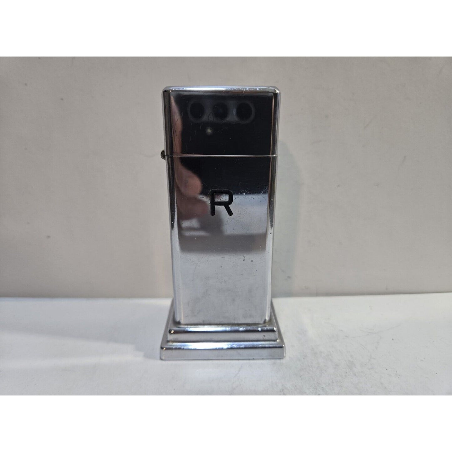 Working 1940s #2 Zippo Barcroft 4 Barrel Hinge Table Lighter , Very Rare 4.25”