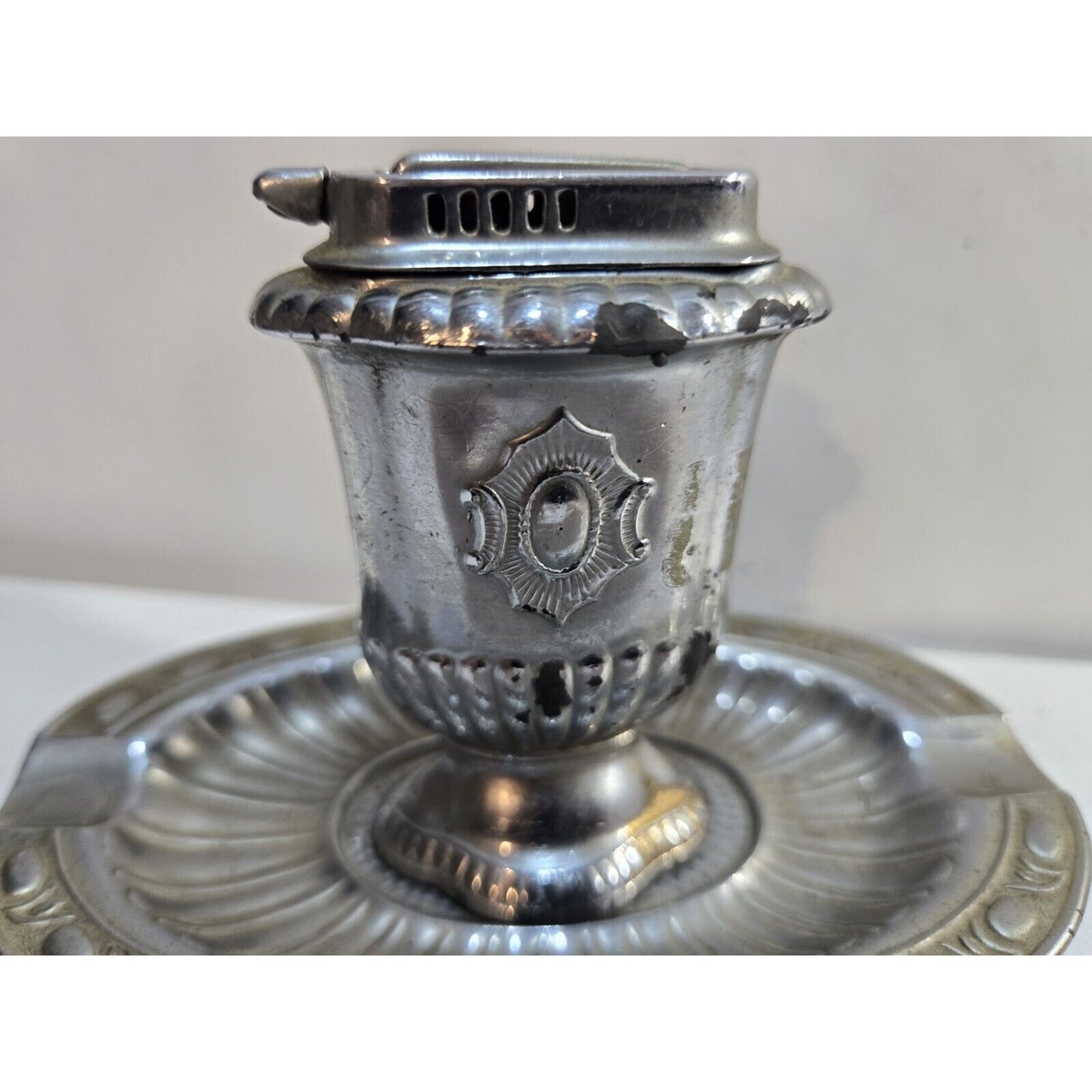 Working Vintage Table Lighter & Ashtray Set / Occupied Japan 7610/40