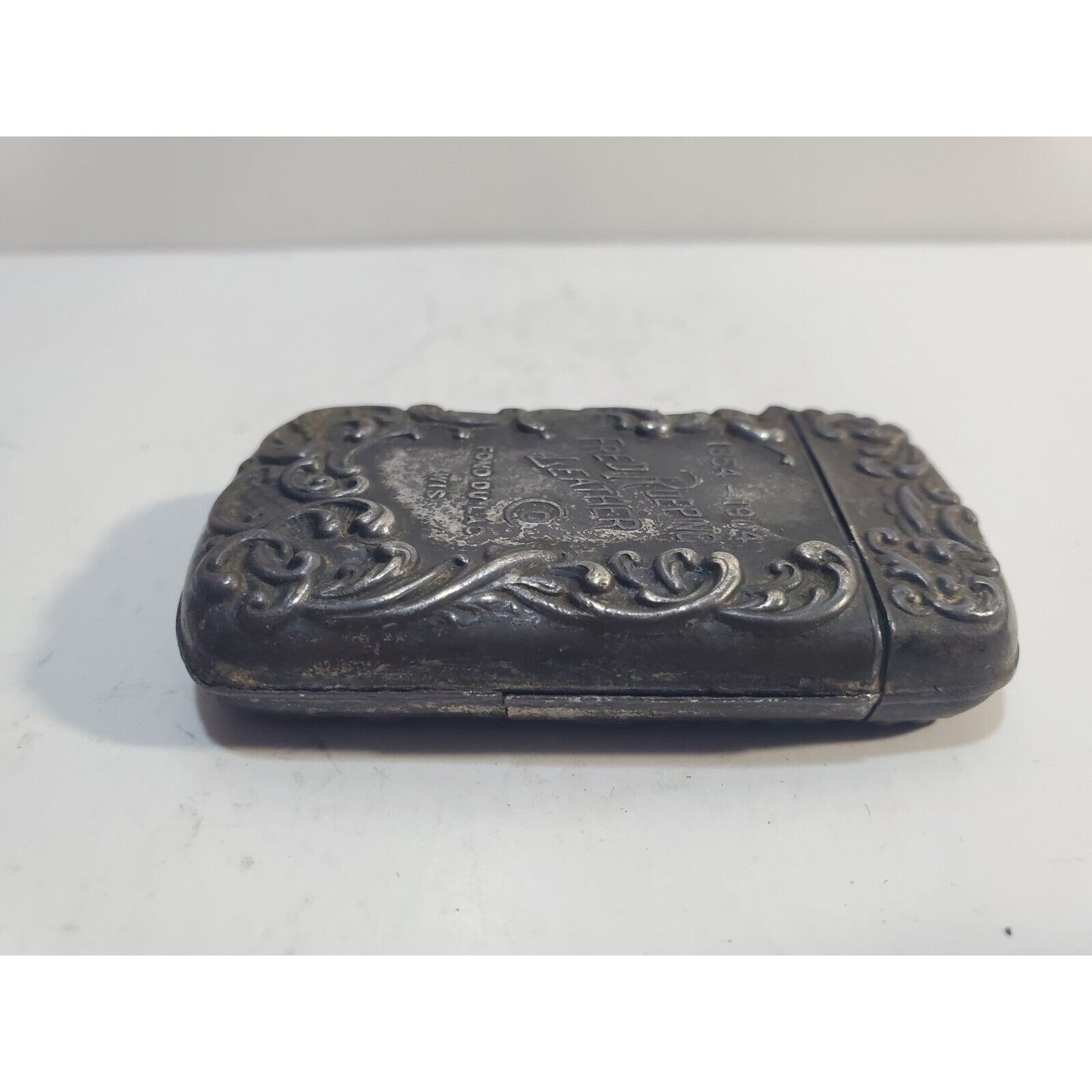 Vintage Winnebago 1904 Ornate Silver Match Safe CASE Vesta Holder 6790/31