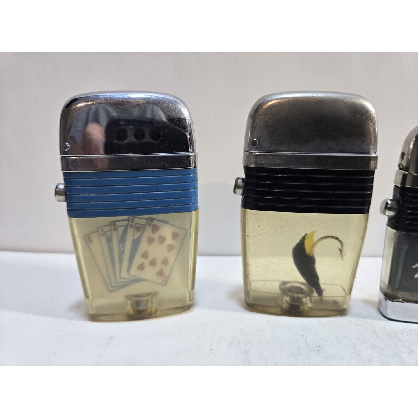 Lot of 3 Scripto VU Vintage Lighters 6990/35