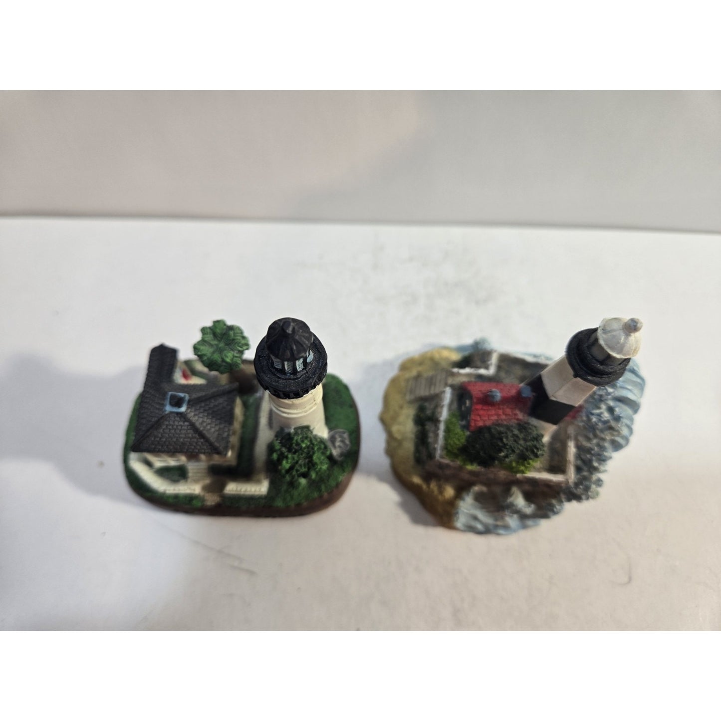 Lot Of 2 Ceramic Lighthouse Figurines