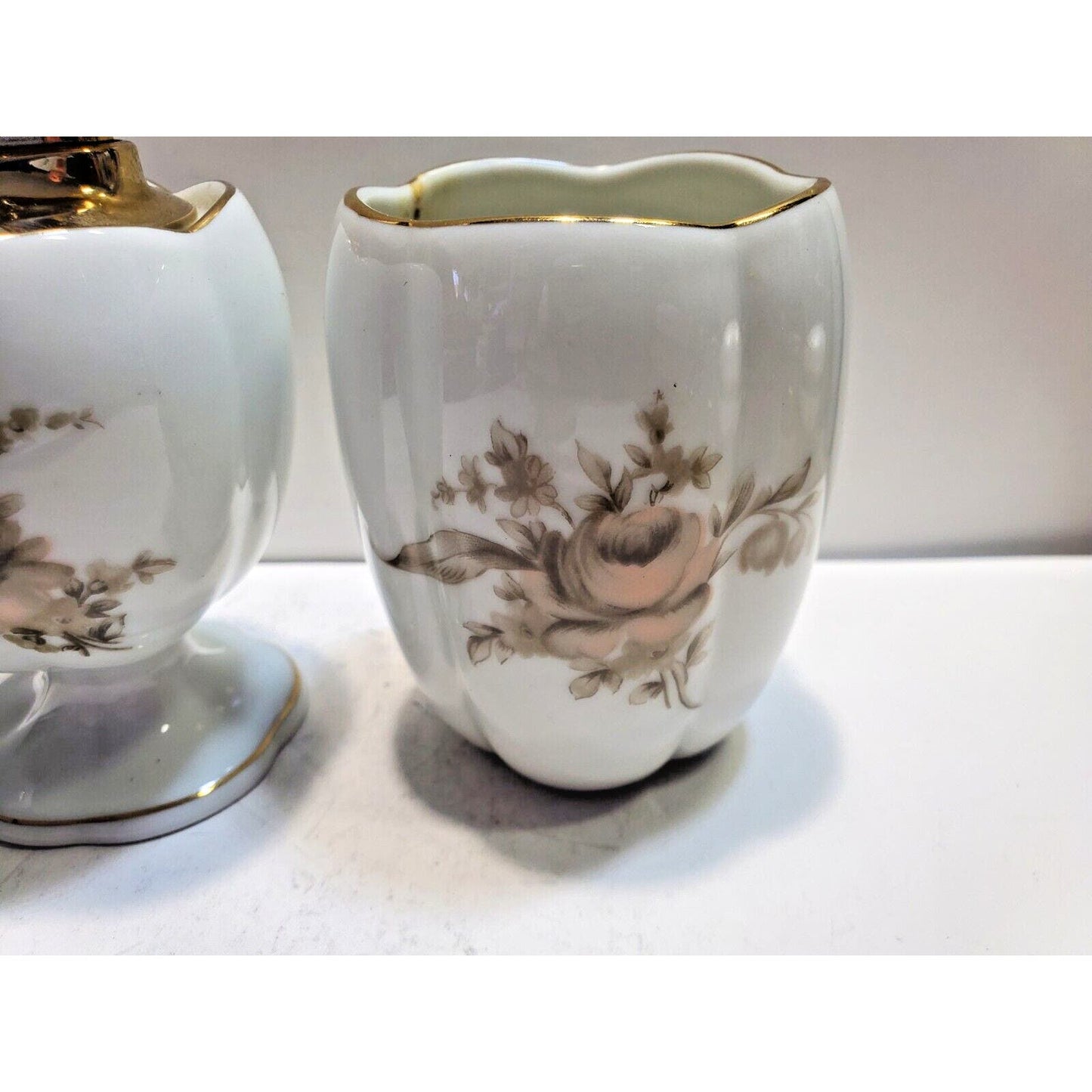 Working Vintage Ronson VARAFLAME COLONIAL Rose Lighter & Cigarette Holder