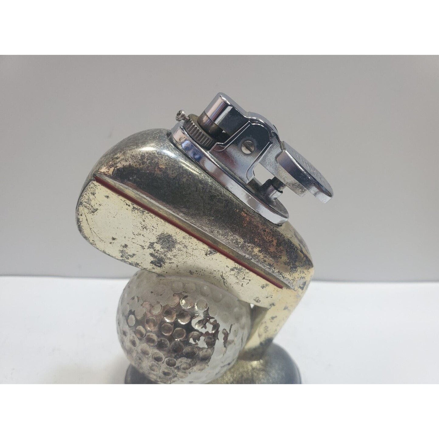 Working Vintage 50s Comoys of London Japan Table Lighter Golf Ball, Club 6626/40