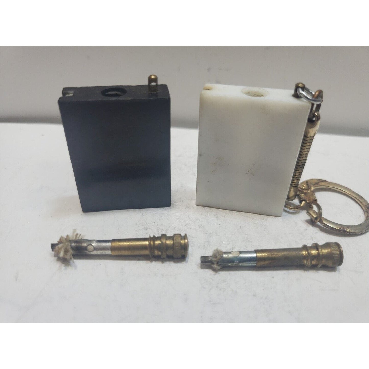 Lot 2 Vintage Permanent Match Box Fire Striker Lighters 6635/31