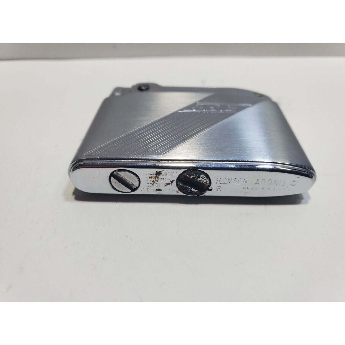 Vintage Working Ronson ADONIS Silver Tone Lighter 6672/26