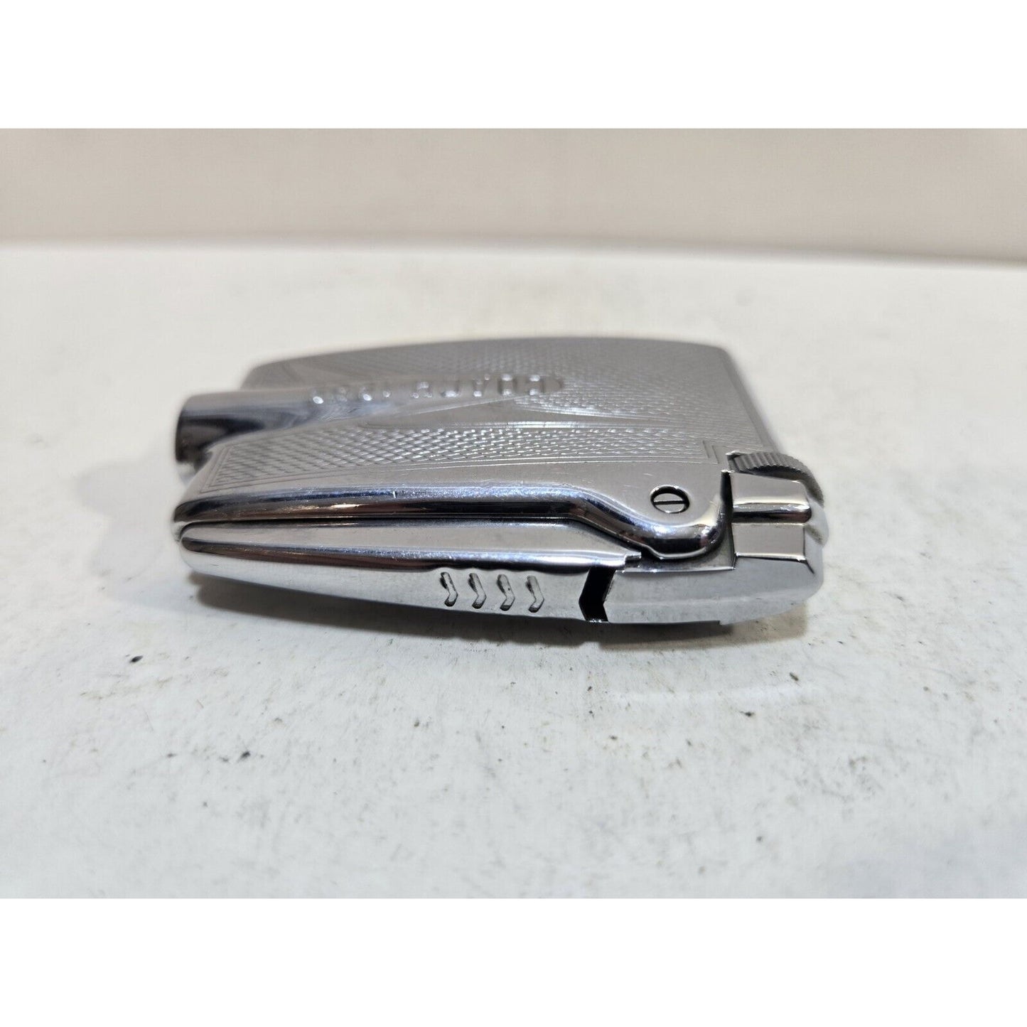 Vintage Working Ronson Premiere Converted To Gasoline Silver Adonis Lighter