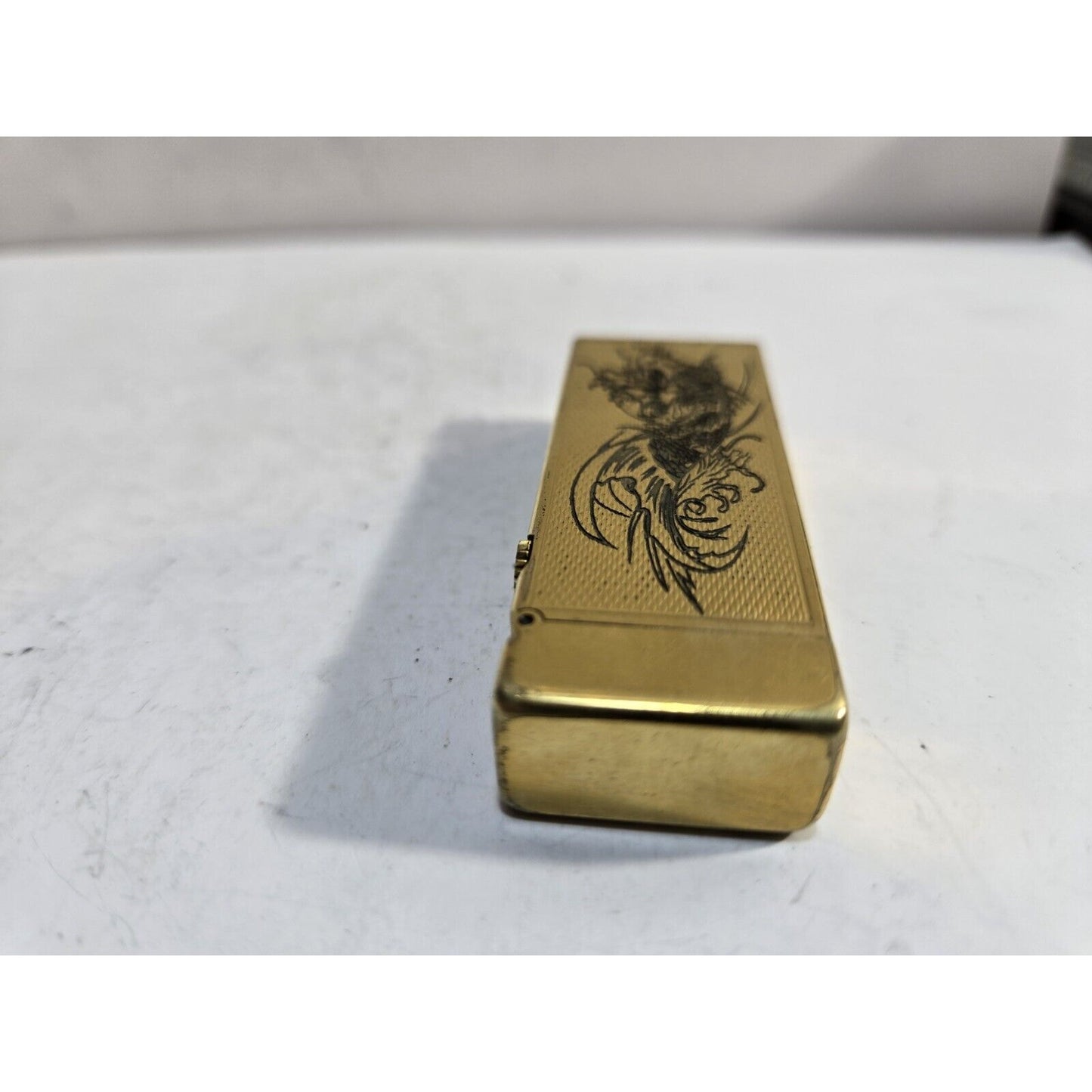 Working Vintage DUNHILL Rollagas Dragon Lighter Gold Tone SWISS MADE 7076/37
