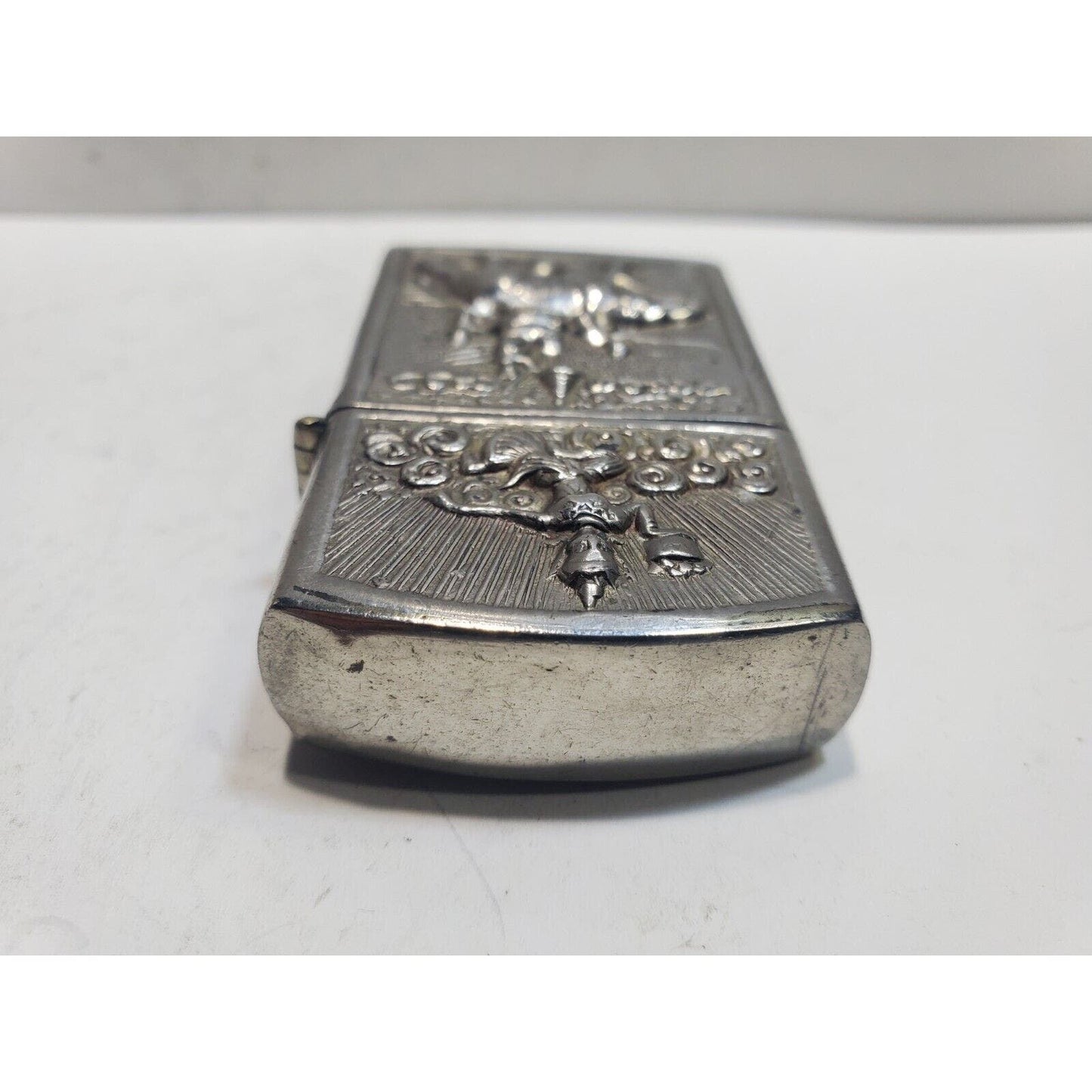 Working Vintage Sterling Silver Siam Lighter, Zippo Insert 6436/33