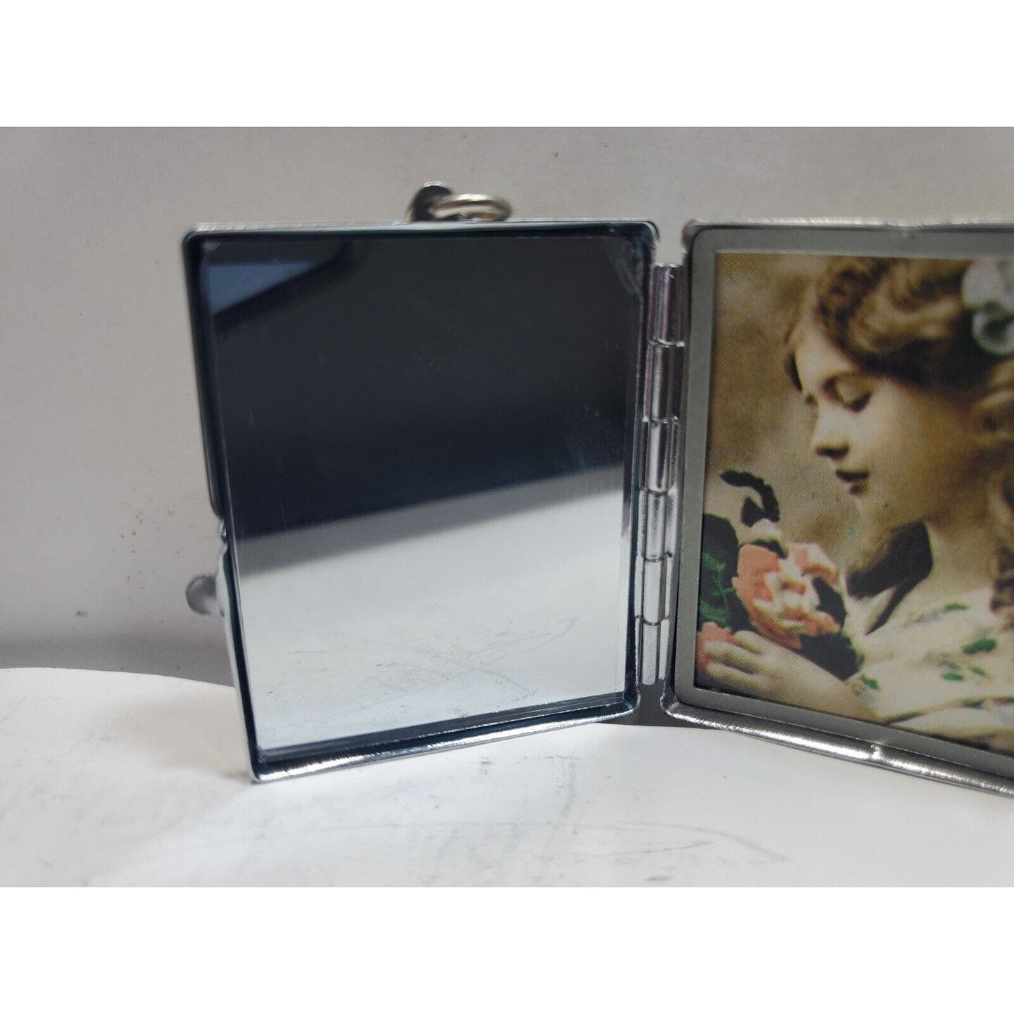 Vintage Pinup Girl Photo, Mirror Case Risque 2 x 1 1/2" 6552/3