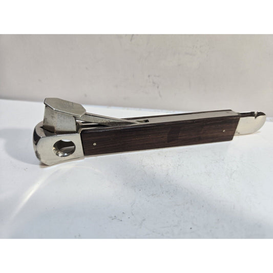 Vintage Working German Donatus Solingen Silver Tone Cigar Cutter 6872/6